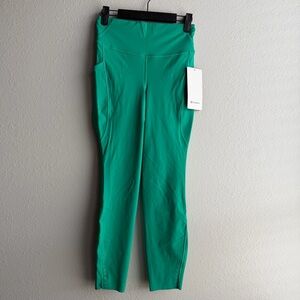 Lululemon Fast & Free High Rise Tight 25’ 5 Pocket Raceway Green Size 6 NWT (E)